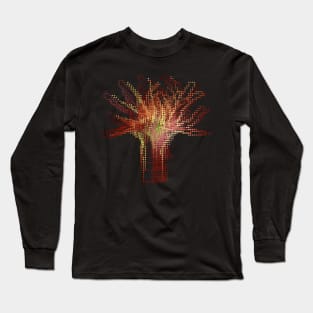 Autumn Tree Square Leaf Abstract Long Sleeve T-Shirt